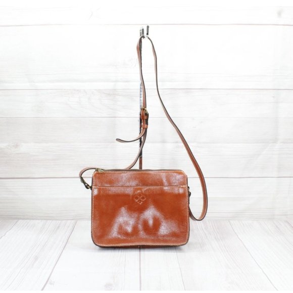 Patricia Nash Handbags - Patricia Nash Messenger Brown Cognac Leather Saddle Crossbody Shoulder Bag